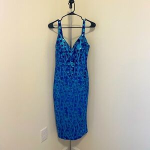 Deep Blue Cocktail Dress by Tatyana Size Large